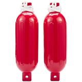 Seachoice 79256 Twin Eye Ribbed Fender Kit (Includes 2 5.5" x 20" Red Fenders and 2 Matching 3/8 x 5' Fender Lines) - DE77203S - official Seachoice product image 4