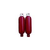 Seachoice 79256 Twin Eye Ribbed Fender Kit (Includes 2 5.5" x 20" Red Fenders and 2 Matching 3/8 x 5' Fender Lines) - DE77203S - official Seachoice product image 3