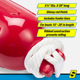 Seachoice 79256 Twin Eye Ribbed Fender Kit (Includes 2 5.5" x 20" Red Fenders and 2 Matching 3/8 x 5' Fender Lines) - DE77203S - official Seachoice product image 5