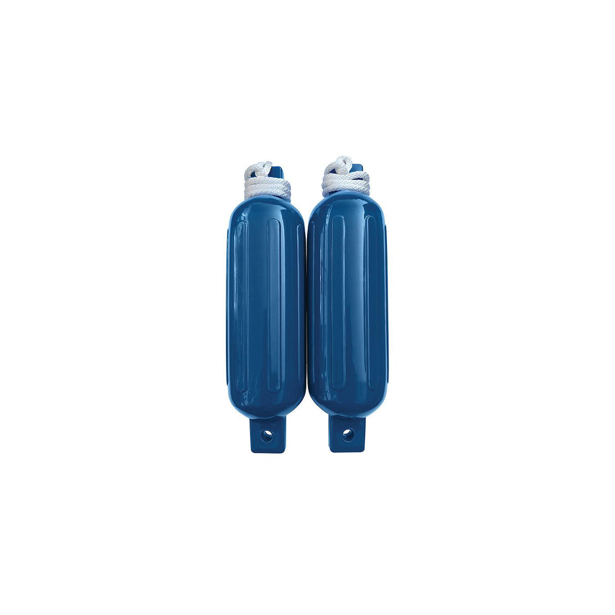 Seachoice 79273 Twin Eye Ribbed Fender Kit (Includes 2 6.5" x 23" Blue Fenders and 2 Matching 3/8 x 5' Fender Lines) - DE77232S