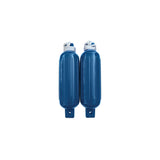 Seachoice 79273 Twin Eye Ribbed Fender Kit (Includes 2 6.5" x 23" Blue Fenders and 2 Matching 3/8 x 5' Fender Lines) - DE77232S - official Seachoice product image 2