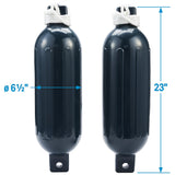 Seachoice 79273 Twin Eye Ribbed Fender Kit (Includes 2 6.5" x 23" Blue Fenders and 2 Matching 3/8 x 5' Fender Lines) - DE77232S - official Seachoice product image 3