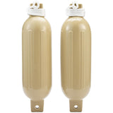 Seachoice 79274 Twin Eye Ribbed Fender Kit (Includes 2 6.5" x 23" Tan Fenders and 2 Matching 3/8 x 5' Fender Lines) - DE77234S - official Seachoice product image 7