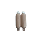 Seachoice 79254 Twin Eye Ribbed Fender Kit (Includes 2 5.5" x 20" Tan Fenders and 2 Matching 3/8 x 5' Fender Lines) - DE77204S - official Seachoice product image 3