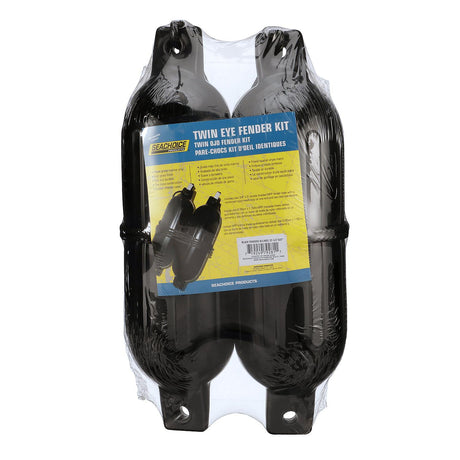 Seachoice Twin Eye Ribbed Fender Kit, Includes a Pair of MFP Fender Lines, Black, 6-1/2 In. X 23 In. - DE77236S - official Seachoice product image 6