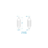 Seachoice Twin Eye Ribbed Fender Kit, Includes a Pair of MFP Fender Lines, Black, 6-1/2 In. X 23 In. - DE77236S - official Seachoice product image 3