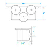 Seachoice Cockpit Organizer w/ 3 Suction Cups to Mount on Any Flat Service on Boat - 79321 - official Seachoice product image 2