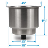 Seachoice 769420 Stainless-Steel Drink Holder With 5/8" Drain - 79420 - official Seachoice product image 4