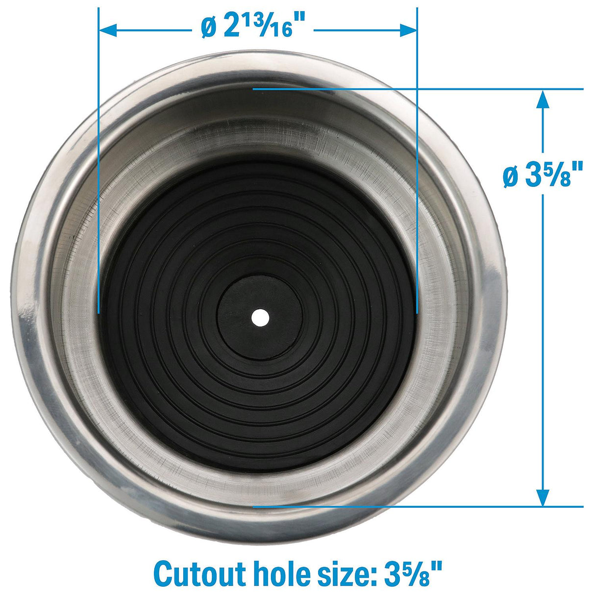 Seachoice 769420 Stainless-Steel Drink Holder With 5/8" Drain - 79420 - official Seachoice product image 5