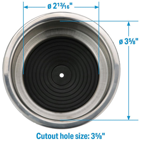 Seachoice 769420 Stainless-Steel Drink Holder With 5/8" Drain - 79420 - official Seachoice product image 5
