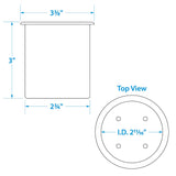 Seachoice Plastic Recessed Drink Holder, 3 in Dia. Hole, Black - 79481 - official Seachoice product image 3