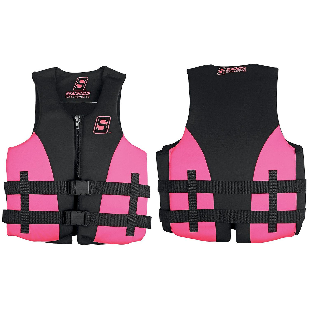 Seachoice 85118 Evoprene Multi-Sport Life Jacket - 2XL - Pink/Black, Fits Chest 44-50 in, USCG Level 70 - 85118