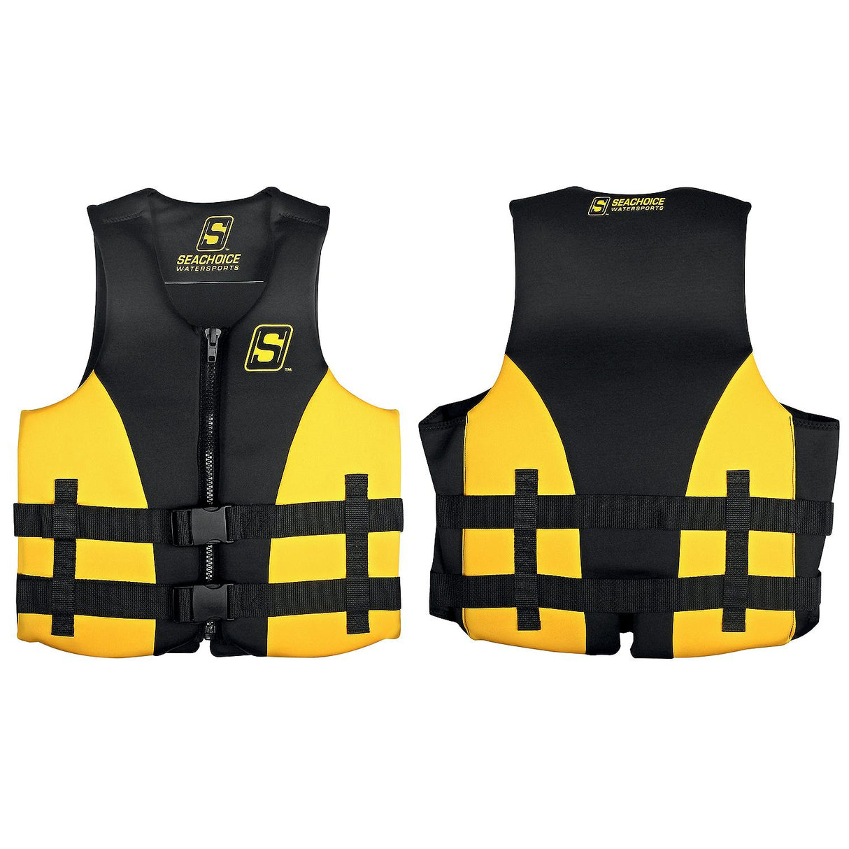 Seachoice 85129 Evoprene Multi-Sport Life Jacket - 3XL - Yellow/Black, Fits Chest 50-56 in, USCG Level 70 - 85129