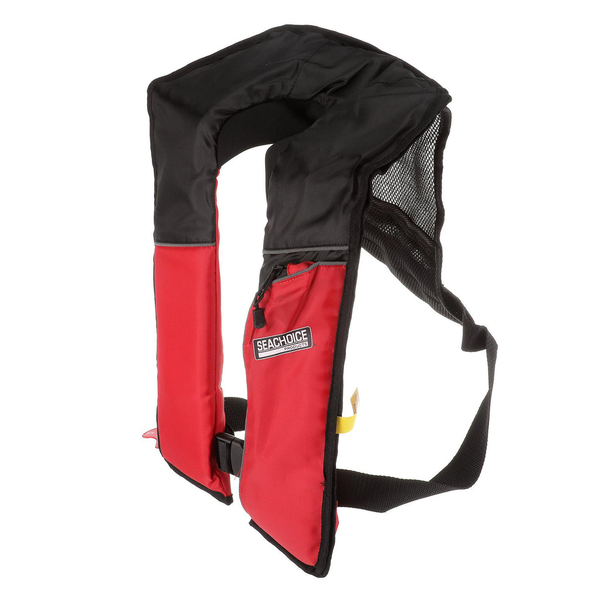Seachoice Inflatable Personal Flotation Device (PFD), Low-Profile Life Vest, USCG Approved Type V, Adult Size, Red/Black - 1212-RED/BLK-85830 - official Seachoice product image 4