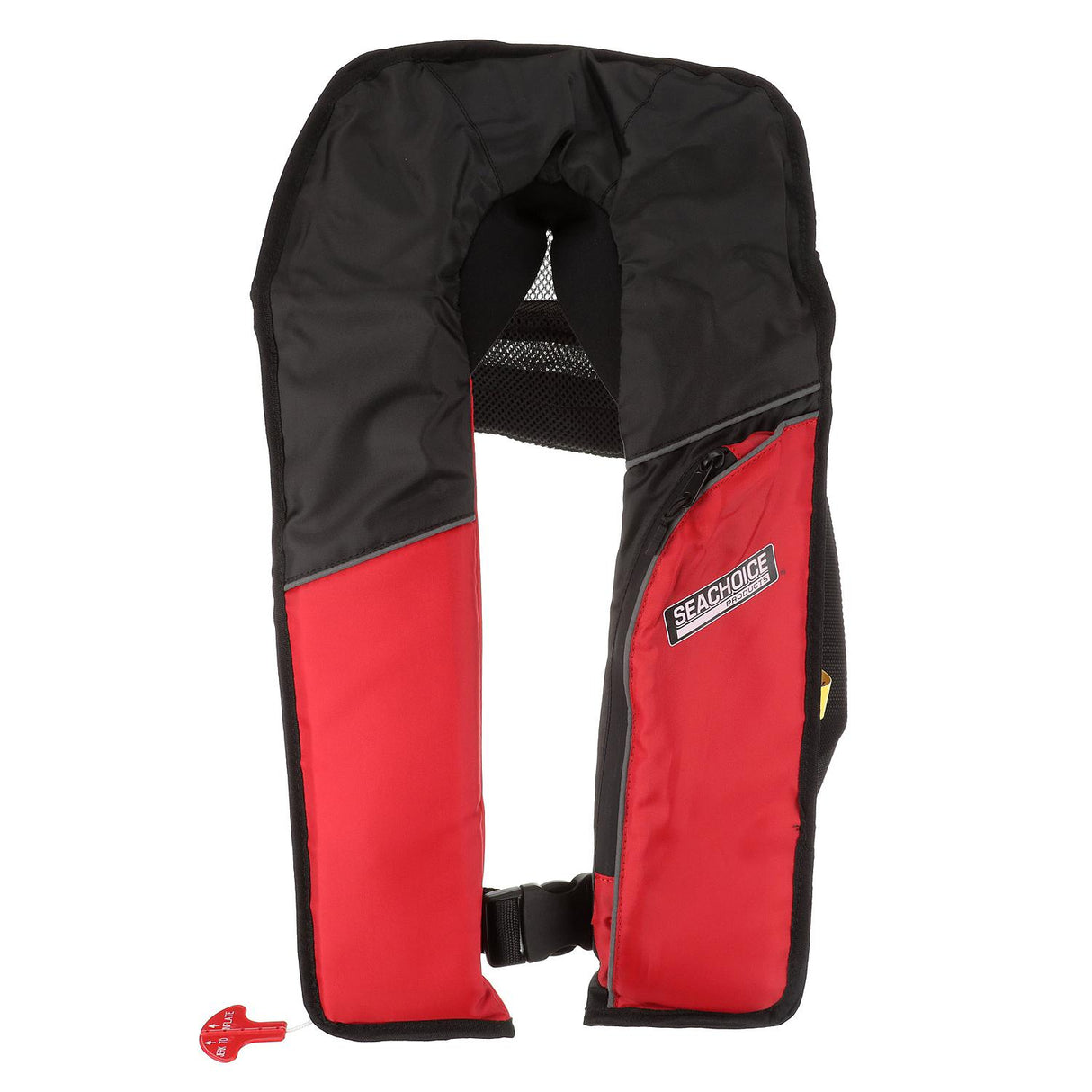 Seachoice Inflatable Personal Flotation Device (PFD), Low-Profile Life Vest, USCG Approved Type V, Adult Size, Red/Black - 1212-RED/BLK-85830 - official Seachoice product image 7