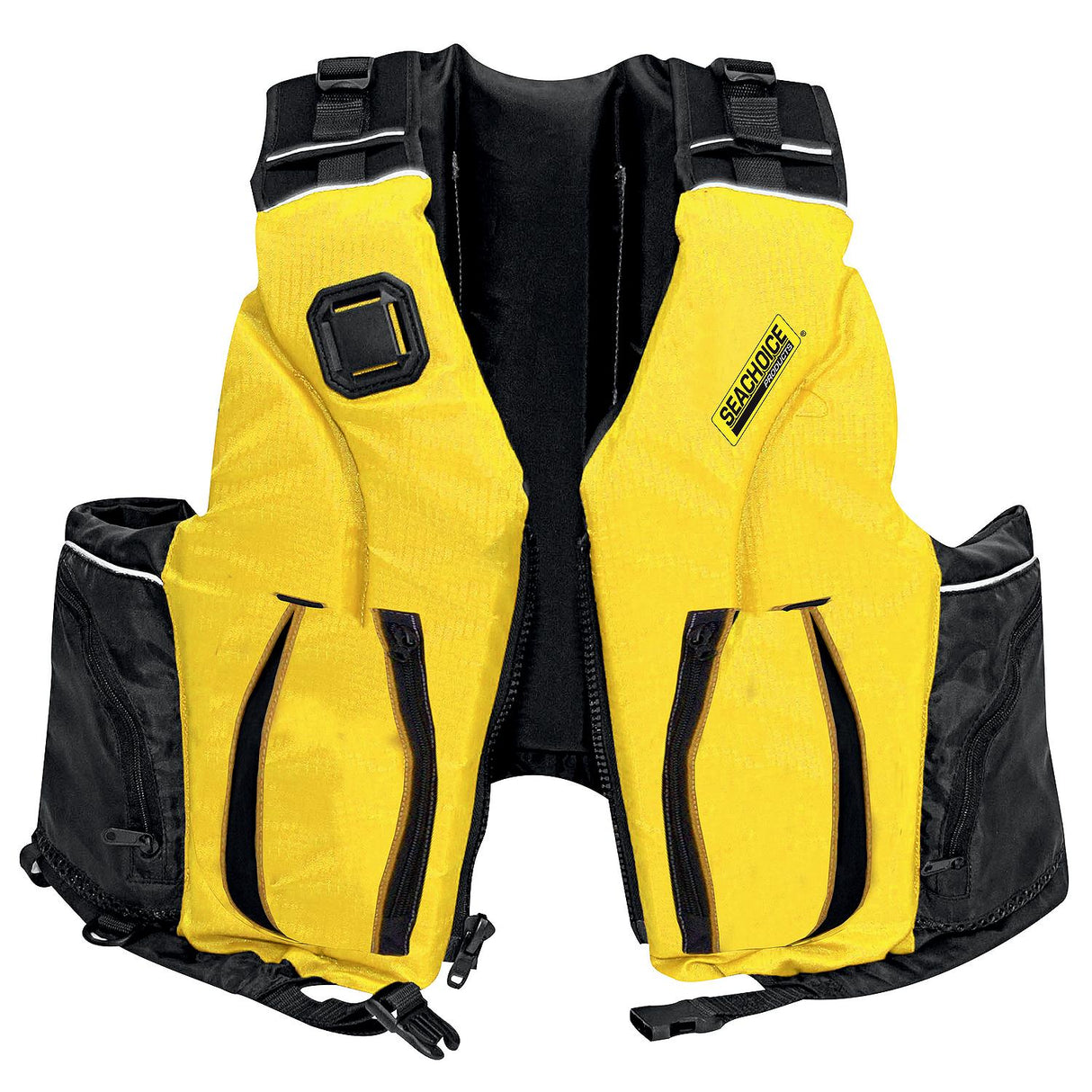 Seachoice 85974 Adult Dual Size Canoe/Kayak PFD, Yellow/Black, L/XL - 9007L/XL-85974