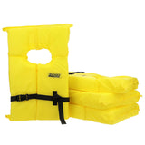 Seachoice Life Vest, Type II Personal Flotation Device, Yellow, Adult, 4-Pack w/ Bag - EPE1110AK1AUPK4Y-86010 - official Seachoice product image 3