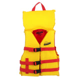 Seachoice 86120 Type II Deluxe Adjustable Boat Vest w/ Grab Handle, Bright Yellow and Red, Youth, 50-90 Lbs. - 86120 - official Seachoice product image 3