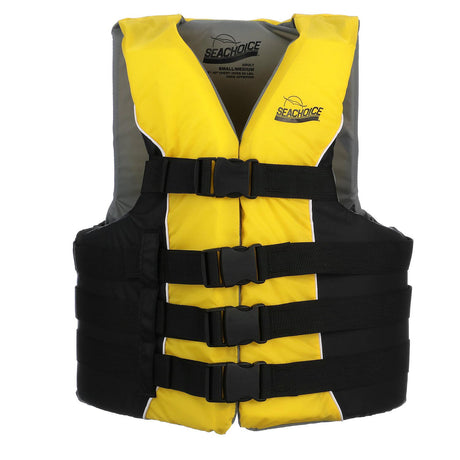 Seachoice 86410 Level 70 Life Jacket, Deluxe Adjustable 4-Belt Ski Vest, Yellow and Black, Size S/M: 32-40 in. Chest - 86410 - official Seachoice product image 4