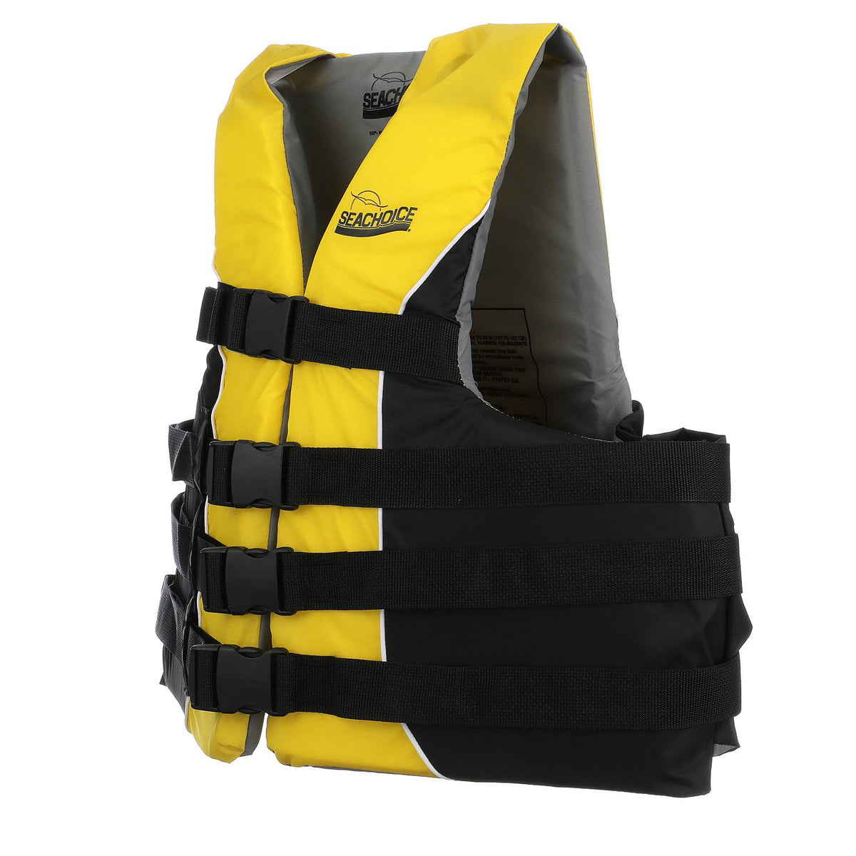 Seachoice 86430 Level 70 Life Jacket, Deluxe Adjustable 4-Belt Ski Vest, Yellow and Black, Size XXL/XXXL, 50-60 in. Chest - 50-86430 - official Seachoice product image 3
