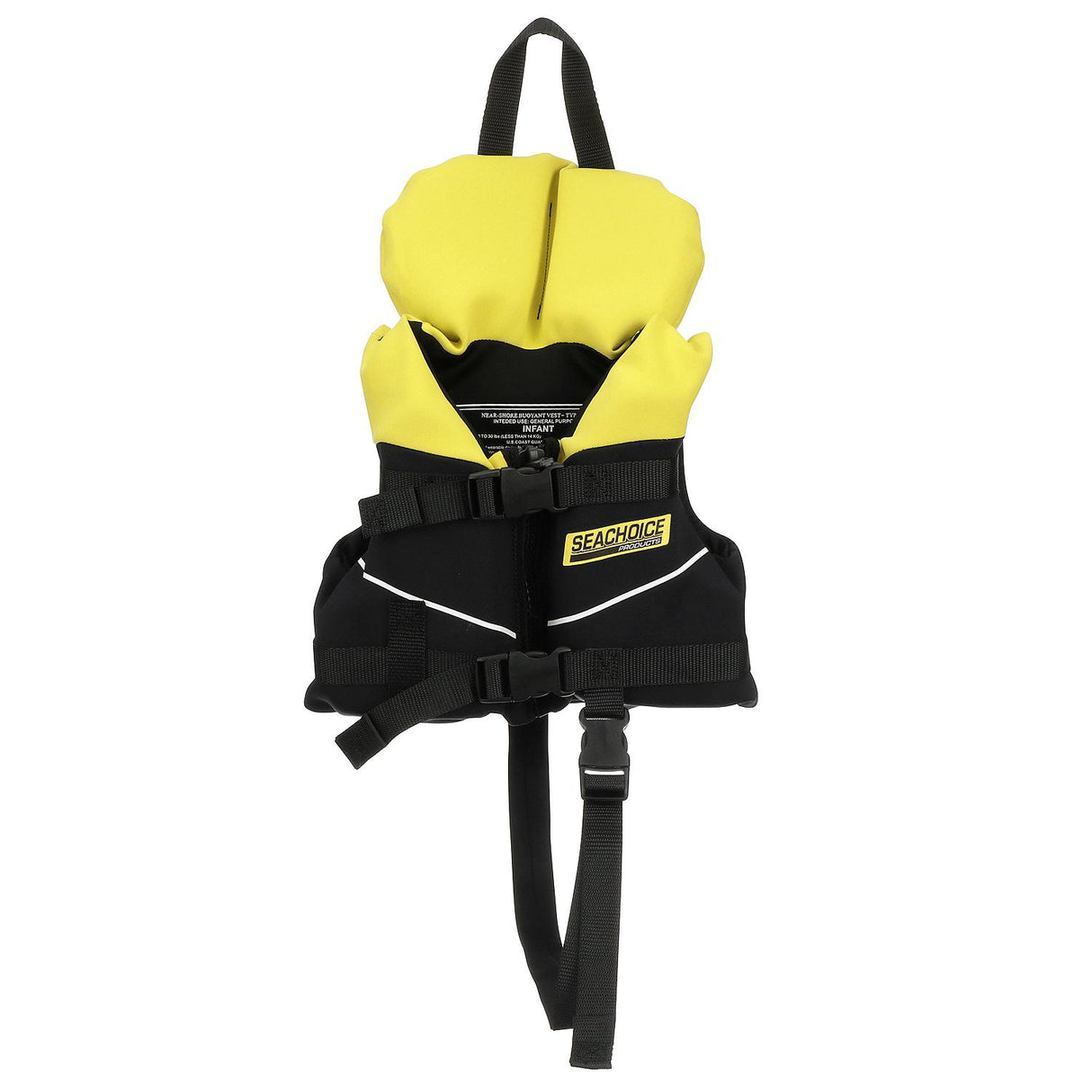 Seachoice Neoprene Multi-Sport Vest, Yellow/Black, Infant Size Up to 30 Lbs., Coast Guard Type II - 86570 - official Seachoice product image 7