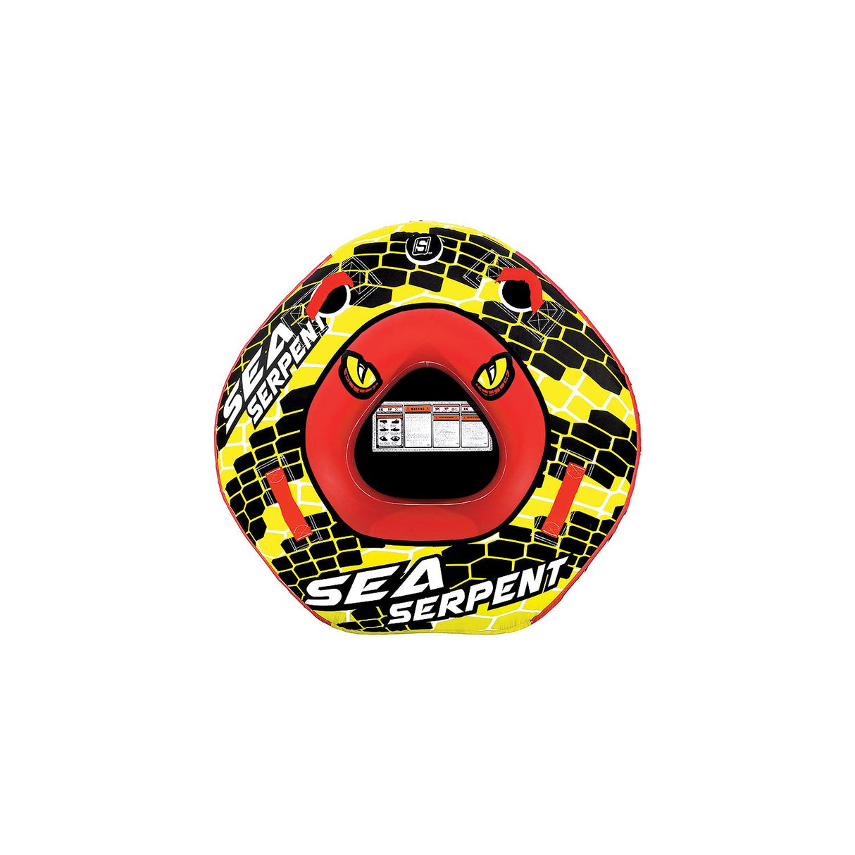 Seachoice 86901 Sea Serpent Towable Tube, Open Top Boat Tube w/ Reinforced Towing System, 1 Person, 50 In. X 48 In. - 50-86901