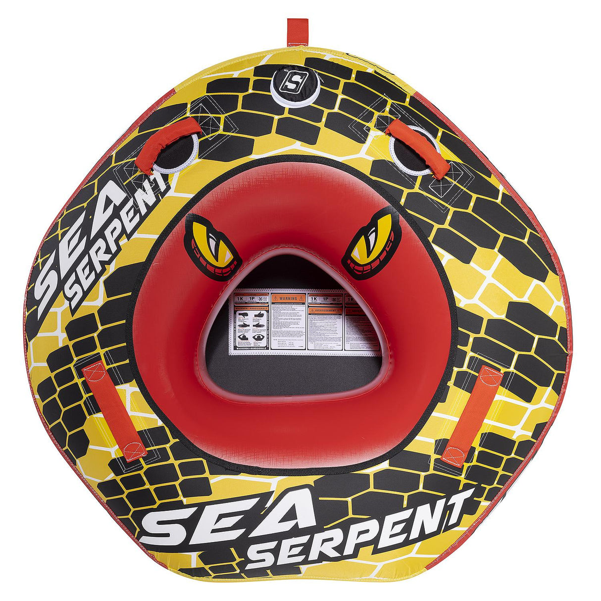 Seachoice 86901 Sea Serpent Towable Tube, Open Top Boat Tube w/ Reinforced Towing System, 1 Person, 50 In. X 48 In. - 50-86901 - official Seachoice product image 7