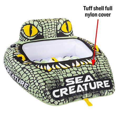 Seachoice 86903 Sea-Creature Towable Tube, Open Top Boat Tube w/ Backrests, 2 Person, 60 In. X 58 In. - 50-86903 - official Seachoice product image 5