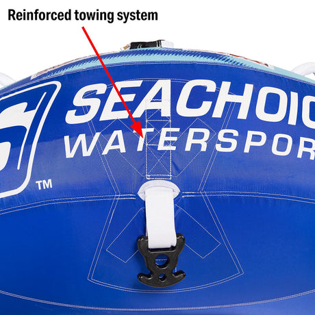 Seachoice 86904 Sea-Normus Towable Tube, Open Top Boat Tube w/ Air-Cushioned Floor, 4 Person, 69 In. X 69 In. - 50-86904 - official Seachoice product image 6