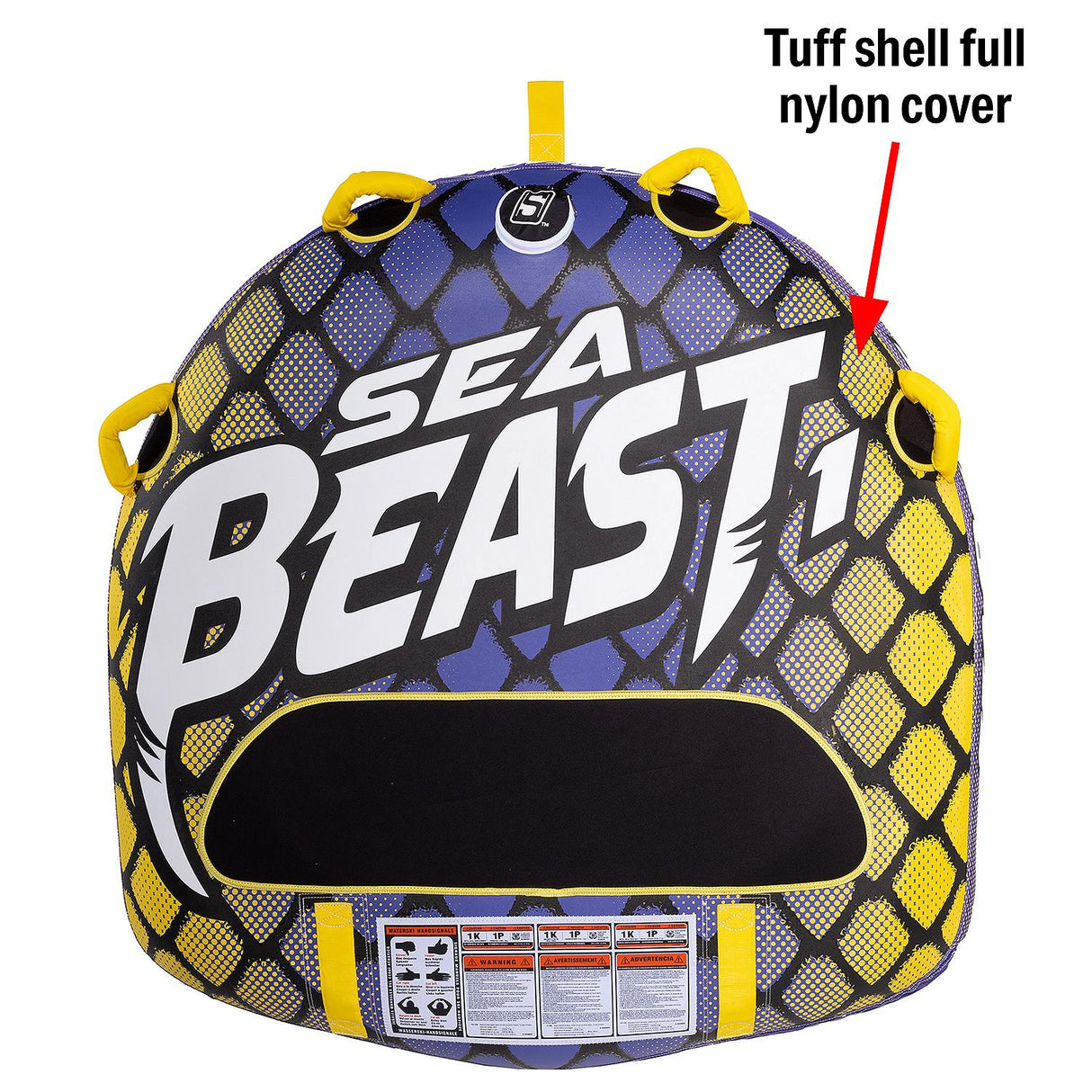 Seachoice 86911 Sea Beast Deck Tube, Reinforced Towing System, Foam Handles w/ Knuckle Guards, 50 In. X 48 In. - 50-86911 - official Seachoice product image 6