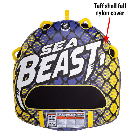 Seachoice 86911 Sea Beast Deck Tube, Reinforced Towing System, Foam Handles w/ Knuckle Guards, 50 In. X 48 In. - 50-86911 - official Seachoice product image 6