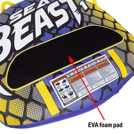 Seachoice 86911 Sea Beast Deck Tube, Reinforced Towing System, Foam Handles w/ Knuckle Guards, 50 In. X 48 In. - 50-86911 - official Seachoice product image 9