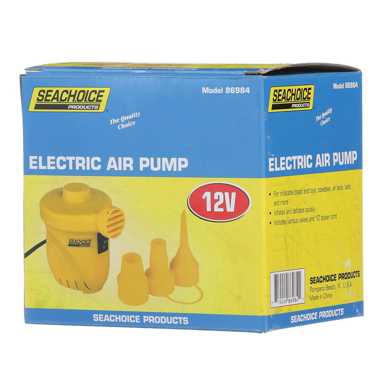 Seachoice 86984 12V Electric Air Pump, For Boating and General Inflatables, 10 Ft. Power Cord - 86984 - official Seachoice product image 4