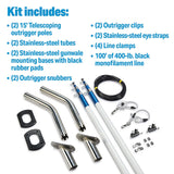 Seachoice Outrigger Kit-15' White/Blue-Complete - 88251 - image 7