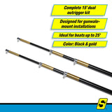 Seachoice Outrigger Kit-15' Black/Gold-Complete - 88261 - image 2