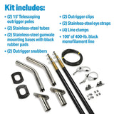 Seachoice Outrigger Kit-15' Black/Gold-Complete - 88261 - image 6
