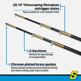 Seachoice Outrigger Kit-15' Black/Gold-Complete - 88261 - image 3