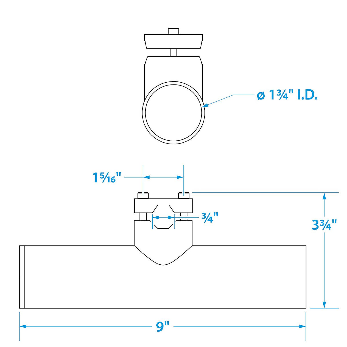 Seachoice 89151 Clamp-On Fishing Rod Holder, 9 in., Stainless Steel - 89151 - official Seachoice product image 3