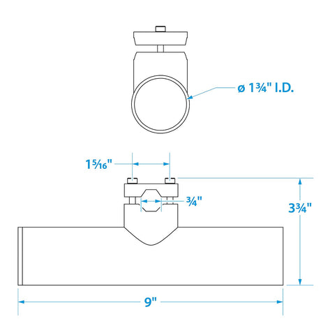 Seachoice 89151 Clamp-On Fishing Rod Holder, 9 in., Stainless Steel - 89151 - official Seachoice product image 3