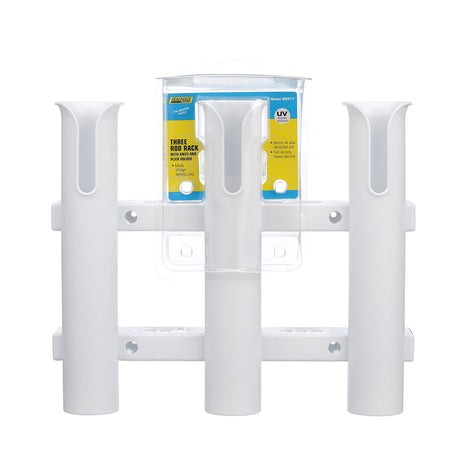 Seachoice Fishing 3-Rod Storage Rack, Holds 3 Fishing Rods With Slots for Knives and Pliers, White - 89411 - official Seachoice product image 5