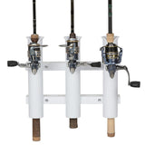 Seachoice Fishing 3-Rod Storage Rack, Holds 3 Fishing Rods With Slots for Knives and Pliers, White - 89411 - official Seachoice product image 4