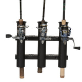 Seachoice Fishing 3-Rod Storage Rack, Holds 3 Fishing Rods with Slots for Knives and Pliers, Black - 89451 - official Seachoice product image 2