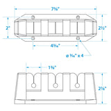 Seachoice 89501 3-Rod Storage Holder, Black, ABS Plastic - 50-89501 - official Seachoice product image 5