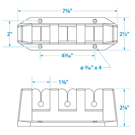 Seachoice 89501 3-Rod Storage Holder, Black, ABS Plastic - 50-89501 - official Seachoice product image 5