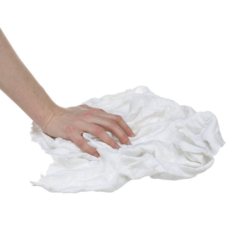 Seachoice Recycled White Knit Wiping Cloths, Low-Lint, 4 Lb. Box - 7402-SS05-SC - official Seachoice product image 4