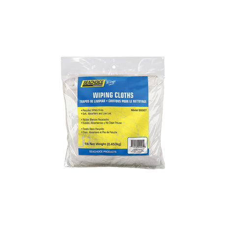 Seachoice Recycled White Knit Wiping Cloths, Low-Lint, 1 Lb. Box - 7402-01-12-SC - official Seachoice product image 5