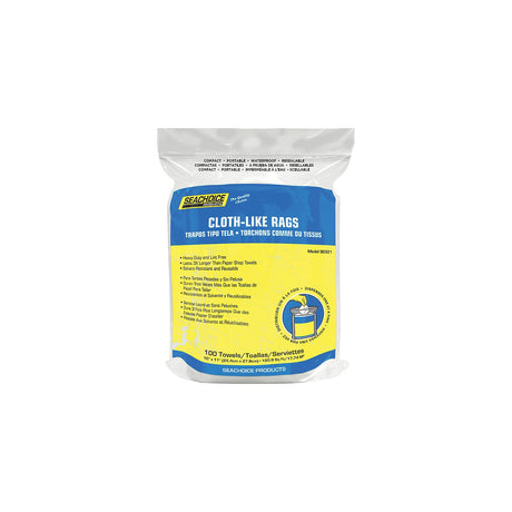 Seachoice Cloth-Like Rags for Heavy Duty Clean Up, 10 in. X 11 in., Bag of 100 - NW-90021-100SC - official Seachoice product image 6