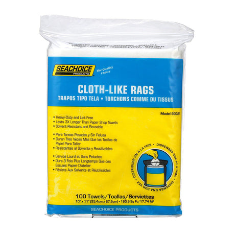 Seachoice Cloth-Like Rags for Heavy Duty Clean Up, 10 in. X 11 in., Bag of 100 - NW-90021-100SC - official Seachoice product image 4