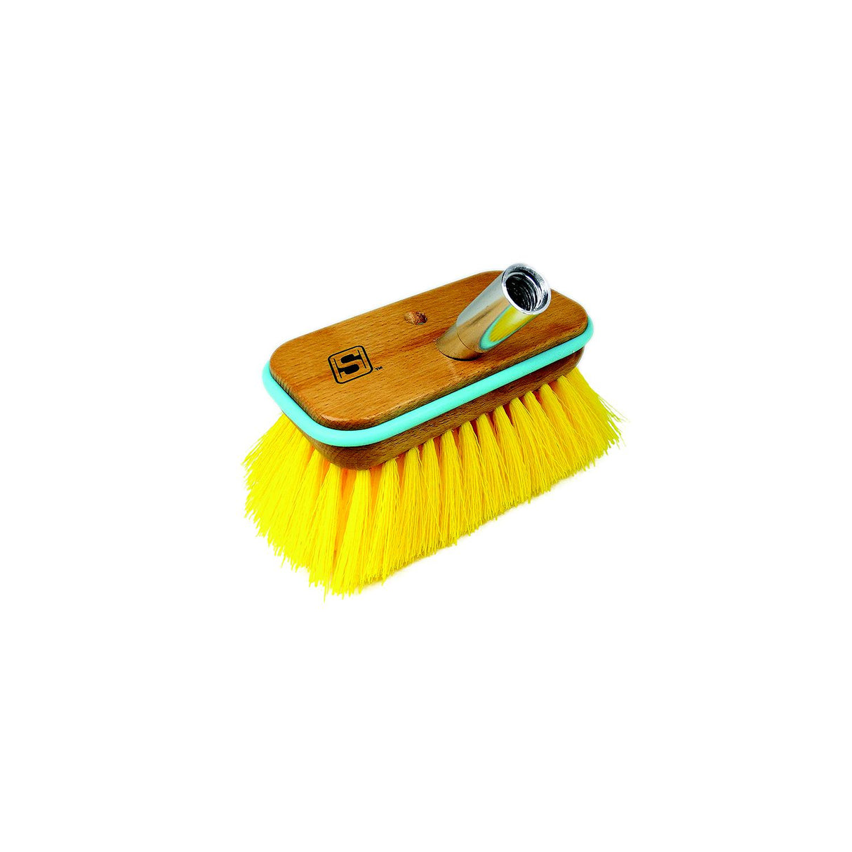 Seachoice 90481 Deck Brush with Bumper and Threaded Adapter, Size: 6", Medium - QYM0106YM-ADAPTER - image 1