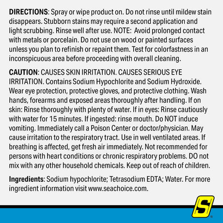 Seachoice 90621 Mildew Stain Remover, 32 oz. - 90621 - official Seachoice product image 9